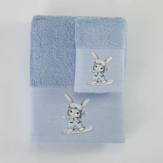 Πετσέτες Σετ 2ΤΜΧ Snowboard Σιέλ Σιέλ  1τεμ.