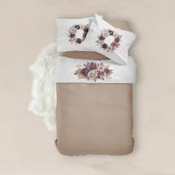 Σεντόνι Digital Print Σετ Gerbera Υπέρδιπλο Λευκό  1τεμ.