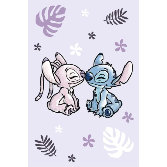 Κουβέρτα Fleece Stitch & Angel Λιλά  1τεμ.