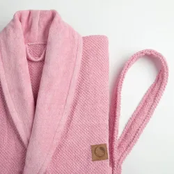 Μπουρνούζι Ενηλίκων Με Γιακά Lava Ροζέ Ροζέ   1τεμ.