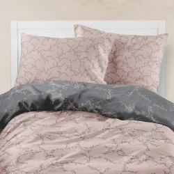 Παπλωματοθήκη Εμπριμέ Nest Μονή Ροζέ 1τεμ. Παπλωματοθήκη Εμπριμέ Nest Μονή Ροζέ 1τεμ.