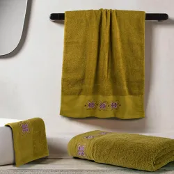 Πετσέτες Σετ 3ΤΜΧ Petalouda Λαδί  1τεμ.