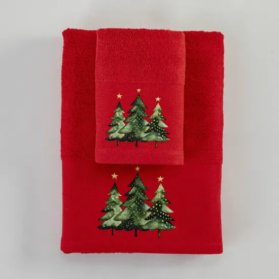 Πετσέτες Χριστουγεννιάτικες Σετ 2ΤΜΧ Fir Κόκκινο Κόκκινο 1τεμ. Πετσέτες Χριστουγεννιάτικες Σετ 2ΤΜΧ Fir Κόκκινο Κόκκινο 1τεμ.