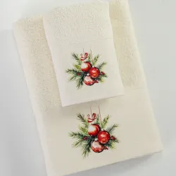 Πετσέτες Χριστουγεννιάτικες Σετ 2ΤΜΧ Ornaments Εκρού Εκρού 1τεμ. Πετσέτες Χριστουγεννιάτικες Σετ 2ΤΜΧ Ornaments Εκρού Εκρού 1τεμ.