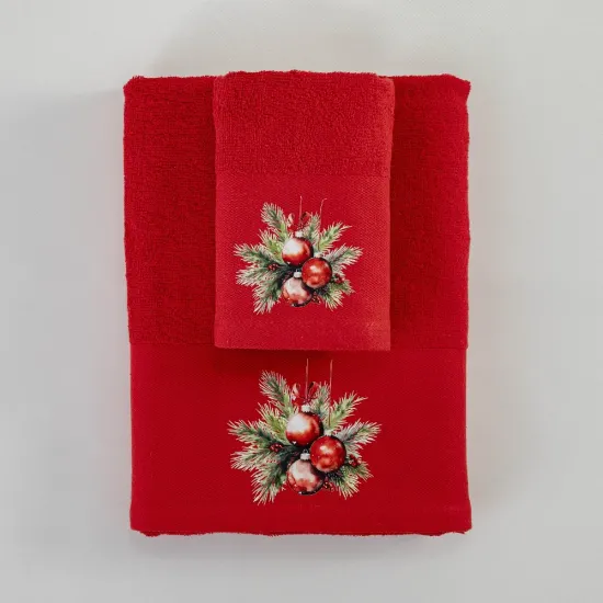 Πετσέτες Χριστουγεννιάτικες Σετ 2ΤΜΧ Ornaments Κόκκινο Κόκκινο 1τεμ. Πετσέτες Χριστουγεννιάτικες Σετ 2ΤΜΧ Ornaments Κόκκινο Κόκκινο 1τεμ.