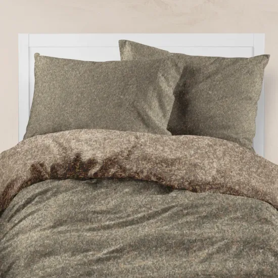 Σεντόνια Εμπριμέ Σετ Honor Υπέρδιπλα Λαδί  1τεμ.