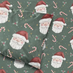 Σεντόνι Σετ 2ΤΜΧ Χριστουγεννιάτικο Άγιος Βασίλης Μονό Πράσινο 1τεμ. Σεντόνι Σετ 2ΤΜΧ Χριστουγεννιάτικο Άγιος Βασίλης Μονό Πράσινο 1τεμ.