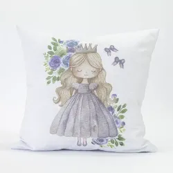 Μαξιλάρι Διακοσμητικό Printed Lily Λευκό  1τεμ.