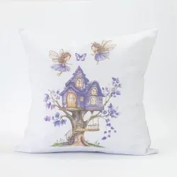 Μαξιλάρι Διακοσμητικό Printed Magic Garden Λευκό  1τεμ.