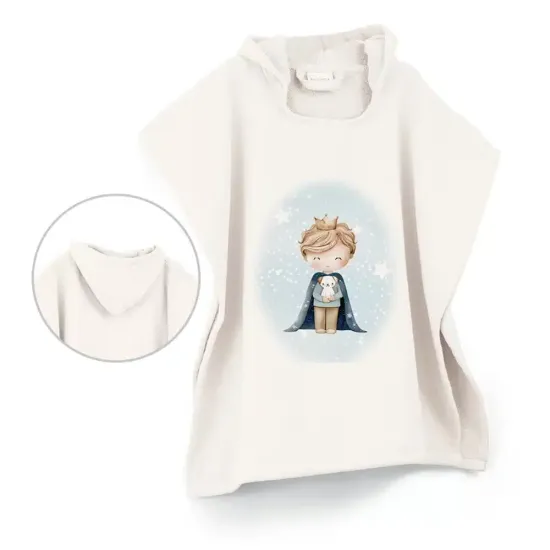 Παιδικό Πόντσο Θαλάσσης Little King Εκρού  1τεμ.