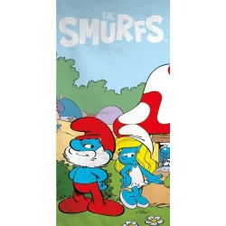Πετσέτα Θαλάσσης Microfiber Smurfs Σιέλ  1τεμ.