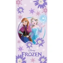 Πετσέτα Θαλάσσης Βαμβακερή Βελούδινη Frozen Magic Λιλά  1τεμ.