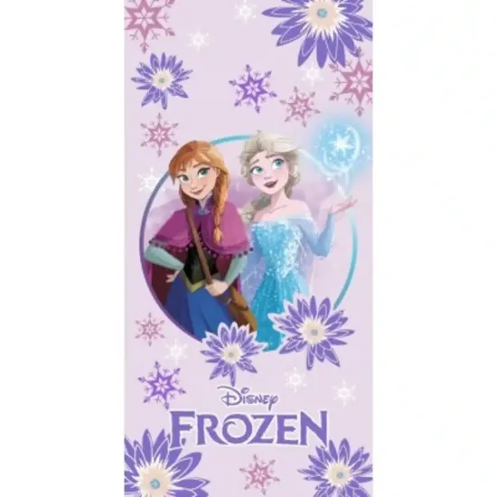 Πετσέτα Θαλάσσης Βαμβακερή Βελούδινη Frozen Magic Λιλά  1τεμ.