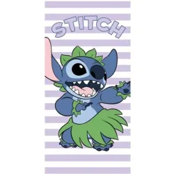 Πετσέτα Θαλάσσης Βαμβακερή Βελούδινη Stitch Dance 320gsm Λιλά  1τεμ.