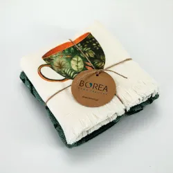 Ποτηρόπανα Κουζίνας Green Tea Σετ 2ΤΜΧ Διάφορα χρώματα  1τεμ.