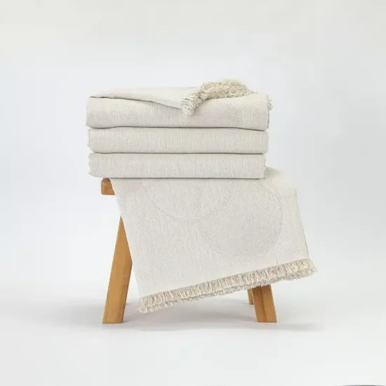 Ριχτάρι Βαμβακερό Πολυθρόνας Κύκλοι Γκρι  1τεμ.