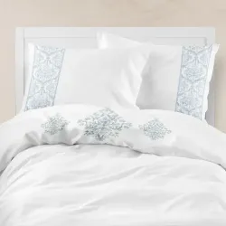 Σεντόνι Digital Print Σετ Damask Υπέρδιπλο Λευκό  1τεμ.