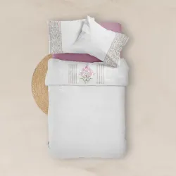 Σεντόνι Digital Print Σετ Lotus Υπέρδιπλο Λευκό  1τεμ.