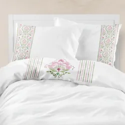 Σεντόνι Digital Print Σετ Lotus Υπέρδιπλο Λευκό  1τεμ.