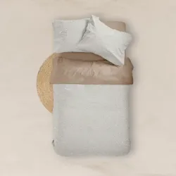 Σεντόνια Εμπριμέ Σετ Margot Υπέρδιπλα Με Λάστιχο Μέντα  1τεμ.