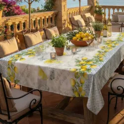 Τραπεζομάντηλο Lemons Σιέλ  1τεμ.