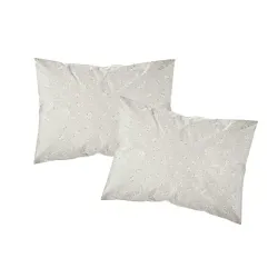 Ζεύγος Μαξιλαροθήκες Εμπριμέ Margot Μπεζ  1τεμ.