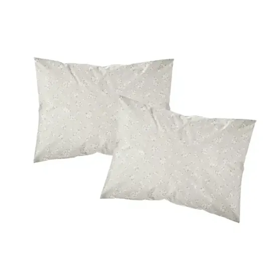 Ζεύγος Μαξιλαροθήκες Εμπριμέ Margot Μπεζ  1τεμ.