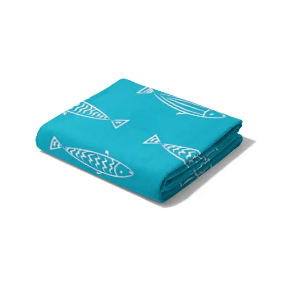 Πετσέτα Θαλάσσης Microfiber Quick Dry Fishes Τυρκουάζ   1τεμ.