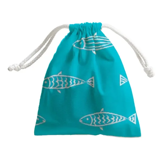 Πετσέτα Θαλάσσης Microfiber Quick Dry Fishes Τυρκουάζ   1τεμ.