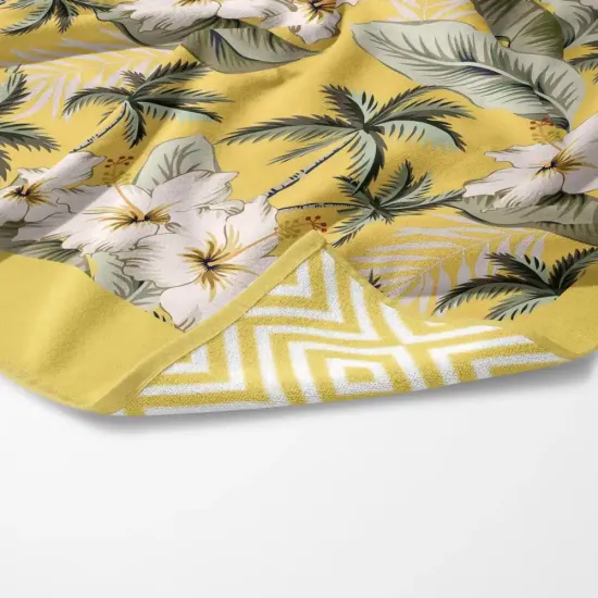 Πετσέτα Θαλάσσης Microfiber Quick Dry Hibiscus Μπλε  1τεμ.