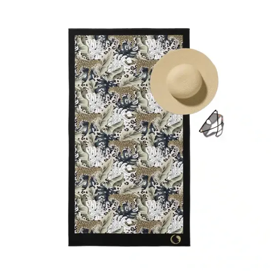 Πετσέτα Θαλάσσης Microfiber Quick Dry Leopard Μπεζ  1τεμ.