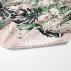 Πετσέτα Θαλάσσης Microfiber Quick Dry Monstera Ροζ  1τεμ.