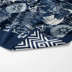 Πετσέτα Θαλάσσης Microfiber Quick Dry Nautical Μπλε  1τεμ.