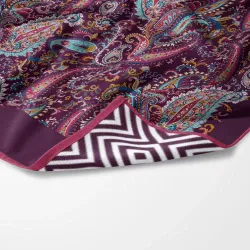 Πετσέτα Θαλάσσης Microfiber Quick Dry Paisley Μωβ  1τεμ.