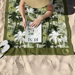 Πετσέτα Θαλάσσης Microfiber Quick Dry Palm Tree Λαδί  1τεμ.