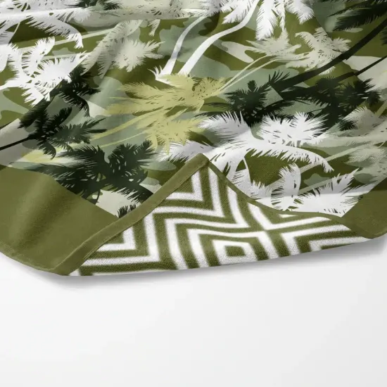 Πετσέτα Θαλάσσης Microfiber Quick Dry Palm Tree Λαδί  1τεμ.