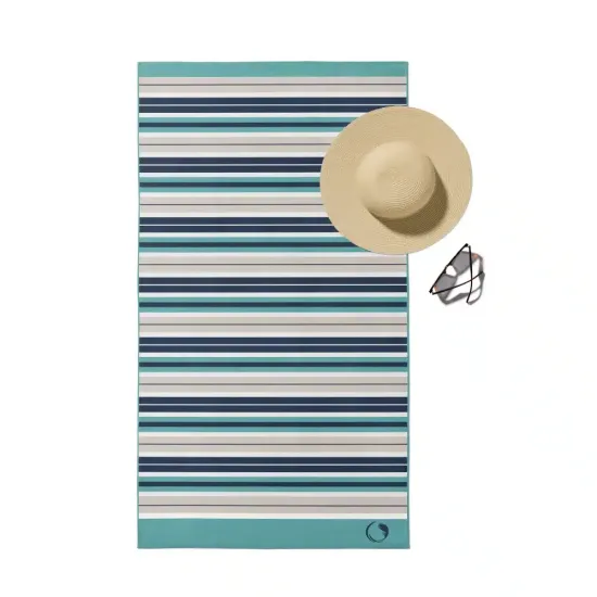 Πετσέτα Θαλάσσης Microfiber Quick Dry Stripes Μωβ  1τεμ.