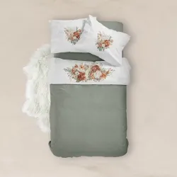 Σεντόνι Digital Print Σετ Autumn Υπέρδιπλο Λευκό  1τεμ.