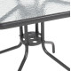 Τραπεζι εξωτ.χωρου figo hm5036.01 μεταλλο γκρι- γυαλινη επιφανεια 70χ70χ72υεκ **