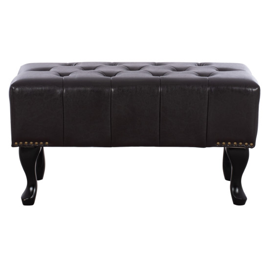 Ταμπουρε υποποδιο t.chesterfield emma hm226.01 pu 80x44x39y εκ.σκ.καφε **