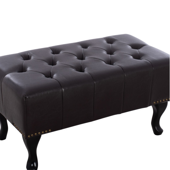 Ταμπουρε υποποδιο t.chesterfield emma hm226.01 pu 80x44x39y εκ.σκ.καφε **