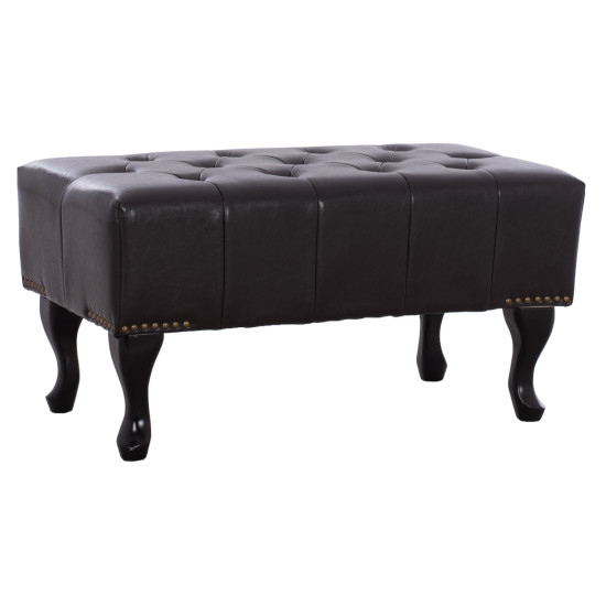 Ταμπουρε υποποδιο t.chesterfield emma hm226.01 pu 80x44x39y εκ.σκ.καφε **