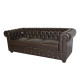 Καναπεσ 3θεσιοσ t.chesterfield hm3009.01 τεχνοδερμα σκουρο καφε 208x90x73υ εκ. **