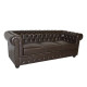 Καναπεσ 3θεσιοσ t.chesterfield hm3009.01 τεχνοδερμα σκουρο καφε 208x90x73υ εκ. **