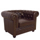 Πολυθρονα t.chesterfield polina hm3011.01 pu σκουρο καφε 110x90x73yεκ. **