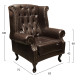 Πολυθρονα-μπερζερα t.chesterfield polina hm0053.01 pu σκ.καφε 83x75x107 εκ. **