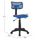 Καρεκλα γραφειου akhila hm1026.06 μπλε υφασμα mesh 40,5x50,5x91,5 εκ. **