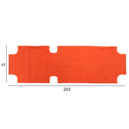 Πανι textilene 600gr/m2 2x1 ανταλλακτικο ξαπλωστρασ hm5072.02 πορτοκαλι 202x63 εκ. **