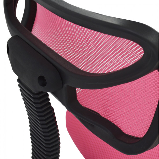 Καρεκλα γραφειου akhila hm1026.05 ροζ υφασμα mesh 40,5x50,5x91,5 εκ. **