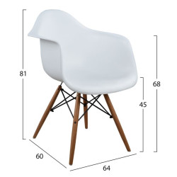 ΠΟΛΥΘΡΟΝΑ ΜΕ ΞΥΛΙΝΑ ΠΟΔΙΑ & ΚΑΘΙΣΜΑ ΛΕΥΚΟ MIRTO HM005.01 64x60x81 εκ. - 4τεμ ** ΠΟΛΥΘΡΟΝΑ ΜΕ ΞΥΛΙΝΑ ΠΟΔΙΑ & ΚΑΘΙΣΜΑ ΛΕΥΚΟ MIRTO HM005.01 64x60x81 εκ. - 4τεμ **